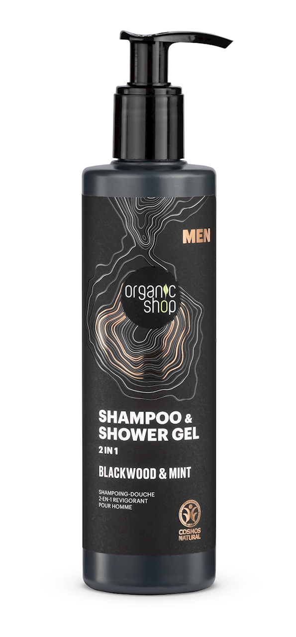 SZAMPON I ŻEL POD PRYSZNIC 2w1 DLA MĘŻCZYZN EKSTRAKT Z KORY DĘBU I MIĘTA ECO 280 ml - ORGANIC SHOP SZAMPON I ŻEL POD PRYSZNIC 2w1 DLA MĘŻCZYZN EKSTRAKT Z KORY DĘBU I MIĘTA ECO 280 ml - ORGANIC SHOP