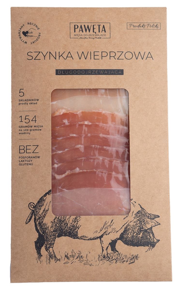 SZYNKA WIEPRZOWA DOJRZEWAJĄCA PLASTRY 50 g - PAWĘTA SZYNKA WIEPRZOWA DOJRZEWAJĄCA PLASTRY 50 g - PAWĘTA