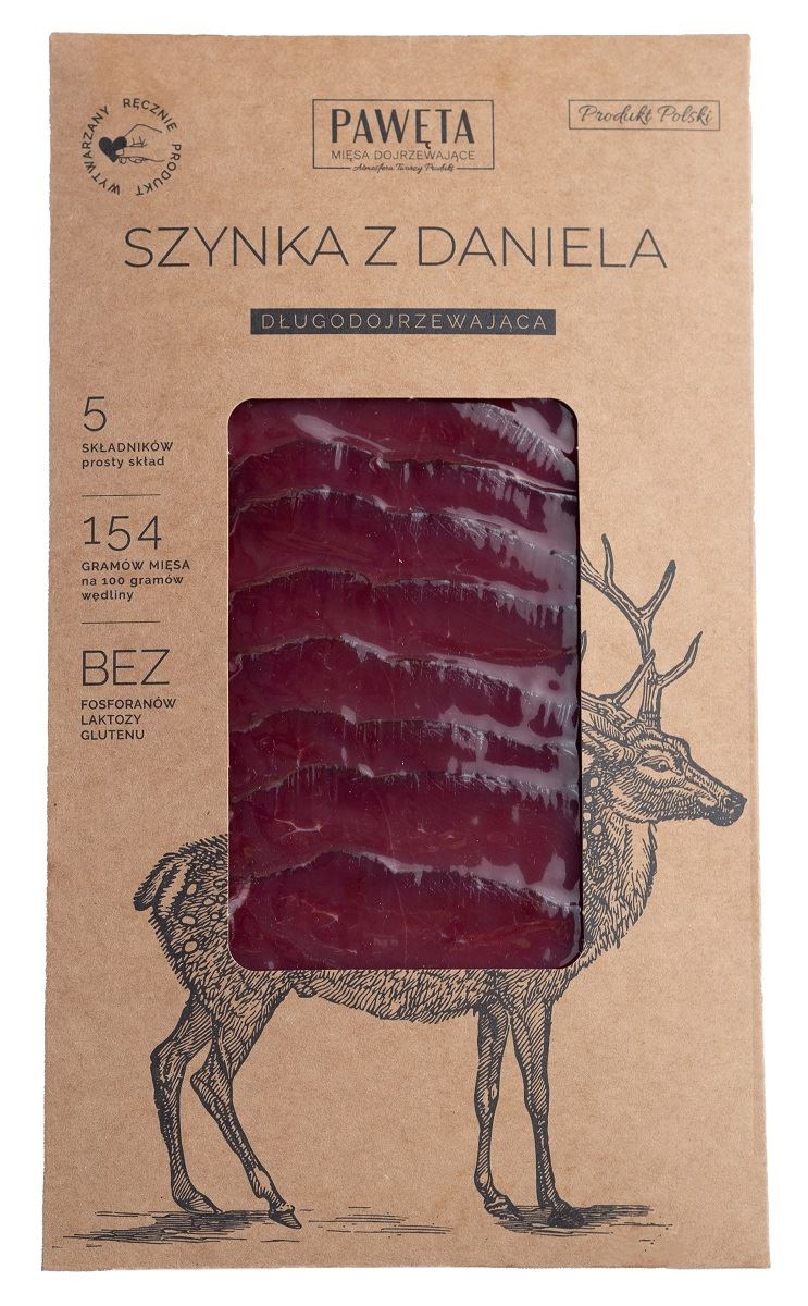 SZYNKA Z DANIELA DOJRZEWAJĄCA PLASTRY 50 g - PAWĘTA SZYNKA Z DANIELA DOJRZEWAJĄCA PLASTRY 50 g - PAWĘTA