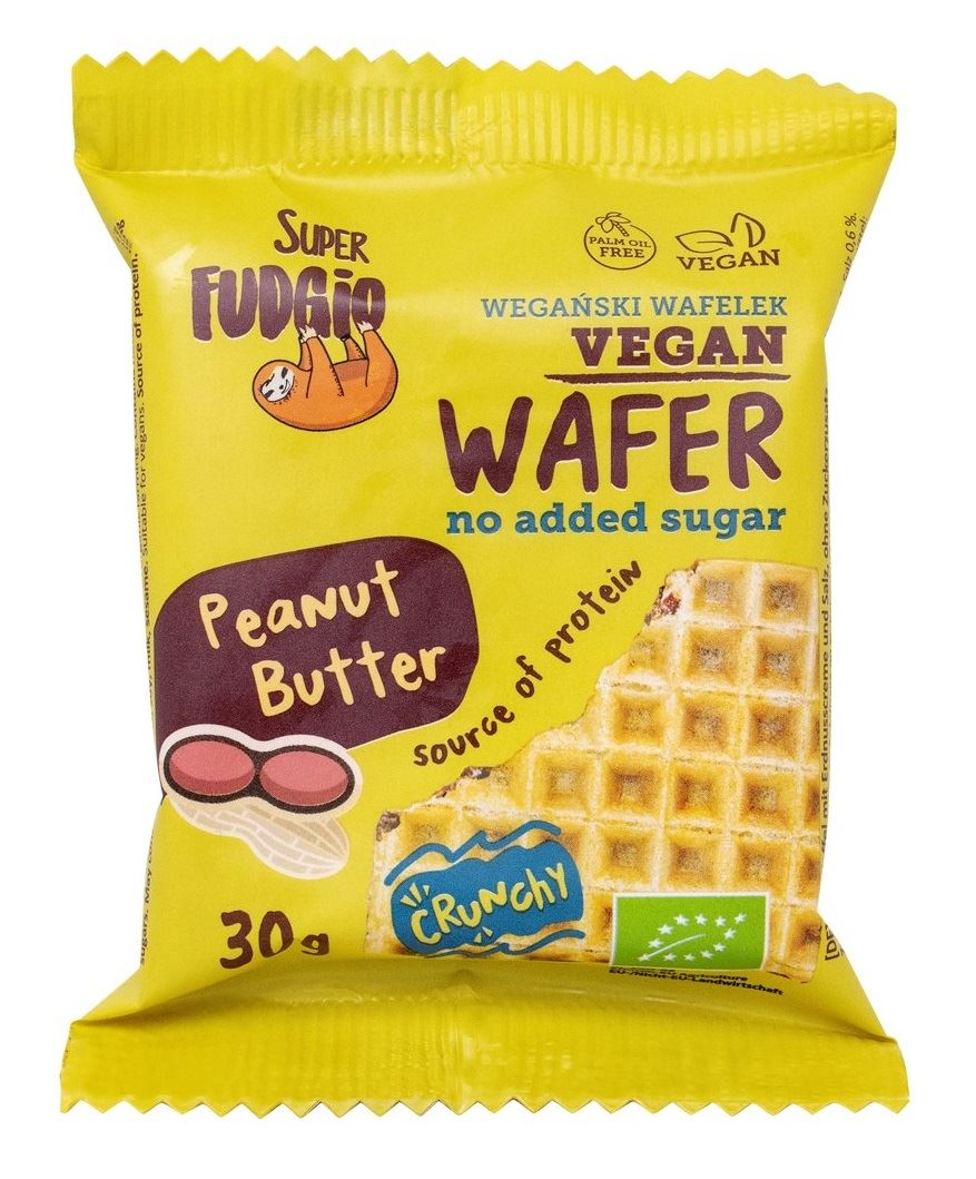 WAFELEK Z KREMEM ARACHIDOWYM I SOLĄ BEZ DODATKU CUKRU BIO 30 g - ME GUSTO (SUPER FUDGIO) WAFELEK Z KREMEM ARACHIDOWYM I SOLĄ BEZ DODATKU CUKRU BIO 30 g - ME GUSTO (SUPER FUDGIO)