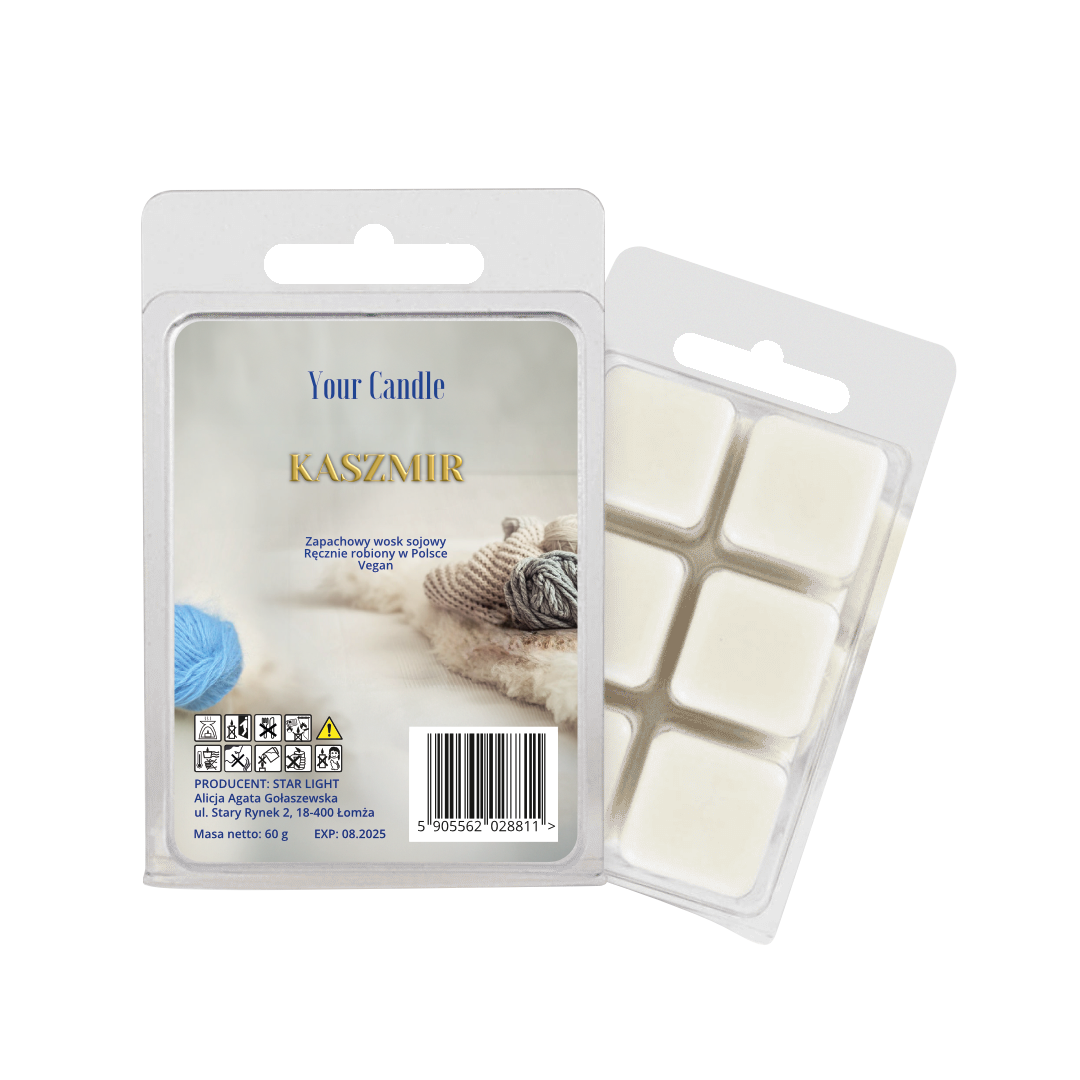 WOSK ZAPACHOWY SOJOWY KASZMIR (6 x 10 g) 60 g - YOUR CANDLE WOSK ZAPACHOWY SOJOWY KASZMIR (6 x 10 g) 60 g - YOUR CANDLE