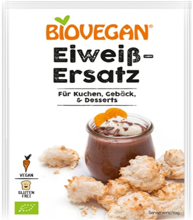 ZAMIENNIK BIAŁKA JAJ W PROSZKU WEGAŃSKI BEZGLUTENOWY BIO (2 x 10 g) 20 g - BIOVEGAN ZAMIENNIK BIAŁKA JAJ W PROSZKU WEGAŃSKI BEZGLUTENOWY BIO (2 x 10 g) 20 g - BIOVEGAN