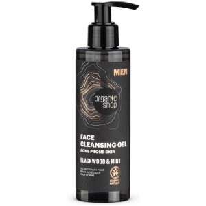 ŻEL DO MYCIA CERY TRĄDZIKOWEJ DLA MĘŻCZYZN EKSTRAKT Z KORY DĘBU I MIĘTA ECO 200 ml - ORGANIC SHOP