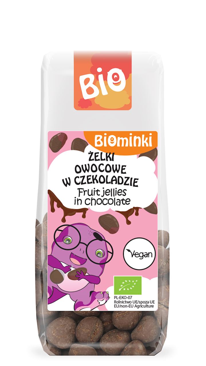 ŻELKI OWOCOWE W CZEKOLADZIE BIO 100 g - BIOMINKI ŻELKI OWOCOWE W CZEKOLADZIE BIO 100 g - BIOMINKI